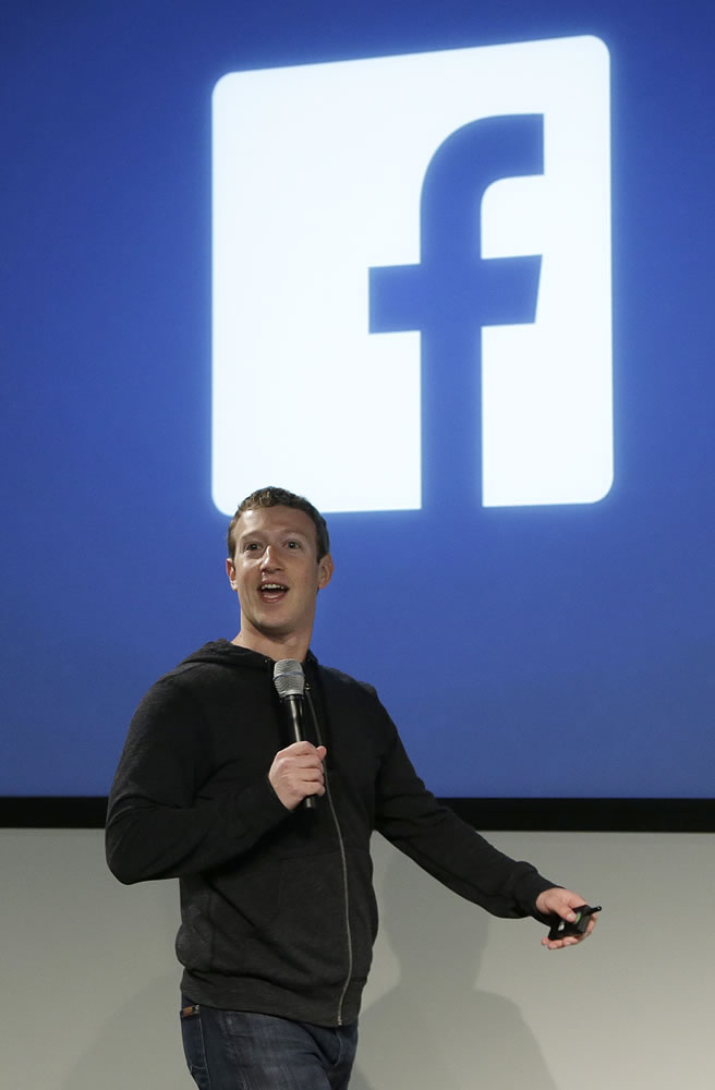 Facebook CEO Mark Zuckerberg speaks at Facebook headquarters in Menlo Park, Calif., on Thursday.