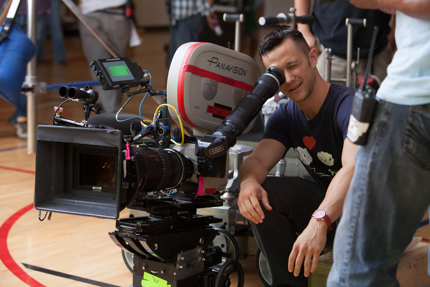 Joseph Gordon-Levitt, on the set of &quot;Don Jon,&quot; wrote, directed and starred in the film.