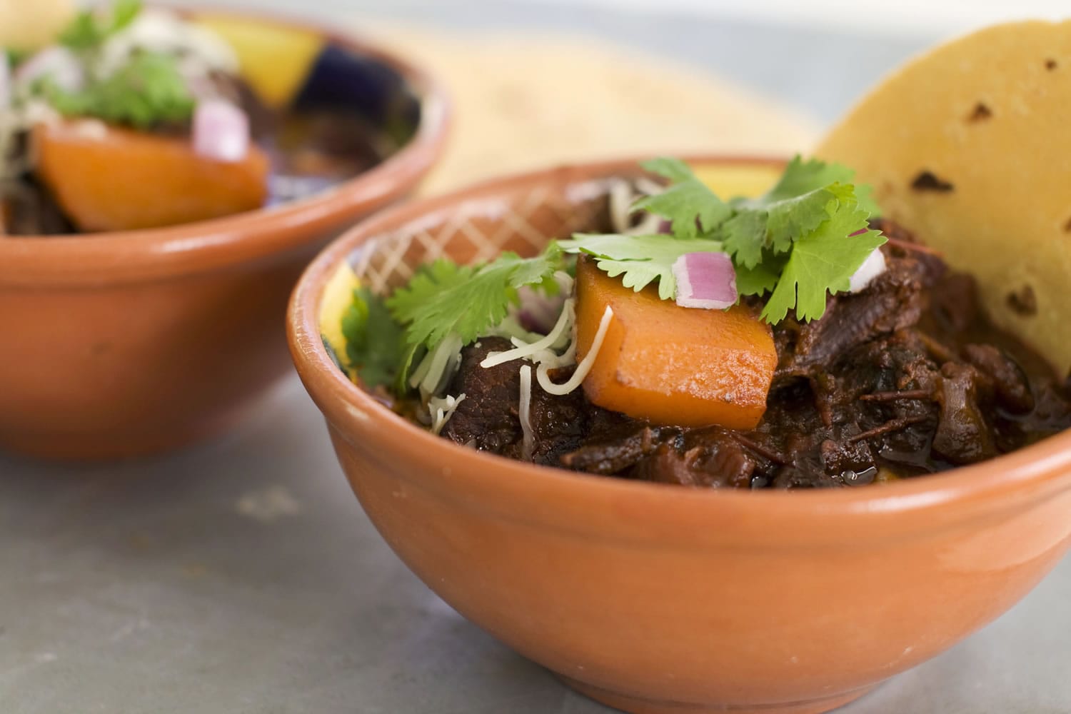 Mexican Beef Brisket and Winter Squash Chili takes cut of meat usually known for braising and makes it a chili.