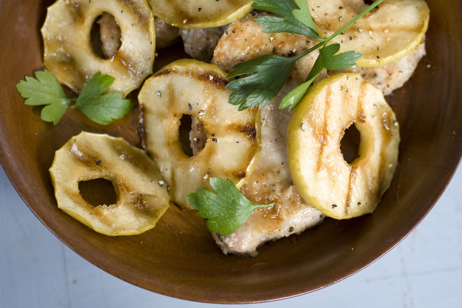 Grilled Maple-glazed Apple Slices make a delightful side dish alternative.