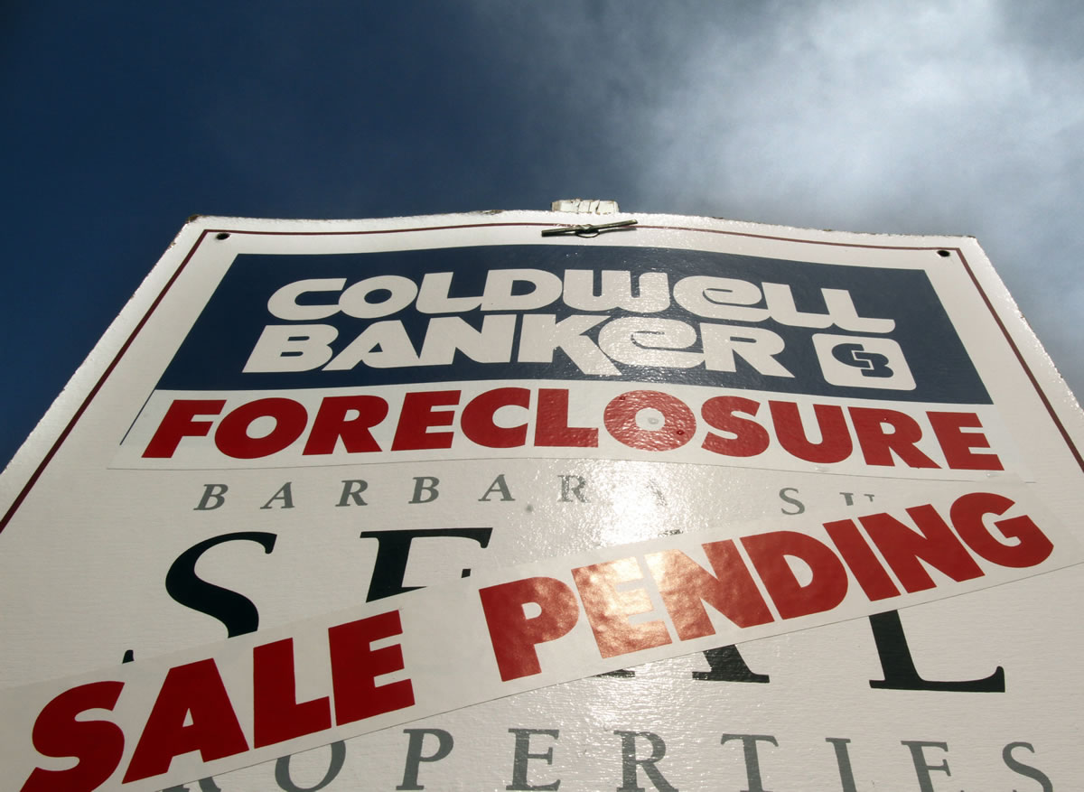 Clark County foreclosures rose 65 percent in May above the same month last year, and also inched slightly higher than April's rates, according to a report issued Wednesday.