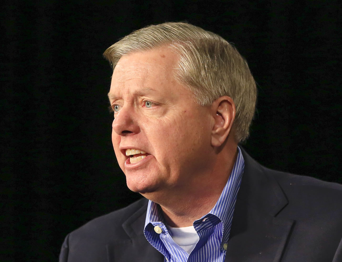 Republican presidential candidate, Sen. Lindsey Graham, R-S.C., speaks in Des Moines, Iowa. Graham has announced Monday he is ending his bid for the GOP nomination.