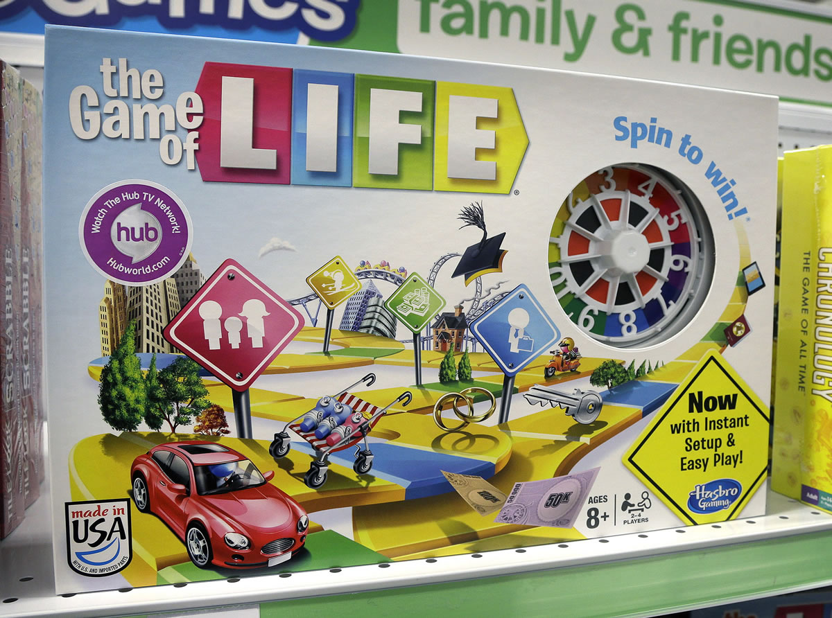 The Hasbro board game The Game of Life rests on a shelf Nov. 11 in a toy store in North Attleboro, Mass. Hasbro is hitting back in a lawsuit from a toy inventor&#039;s widow who says her husband invented The Game of Life. In its first response to the lawsuit on Friday, Hasbro Inc. denies that toy inventor Bill Markham created or designed the game, and says his widow has no ownership interest in it. The board game is one of the most popular in history.
