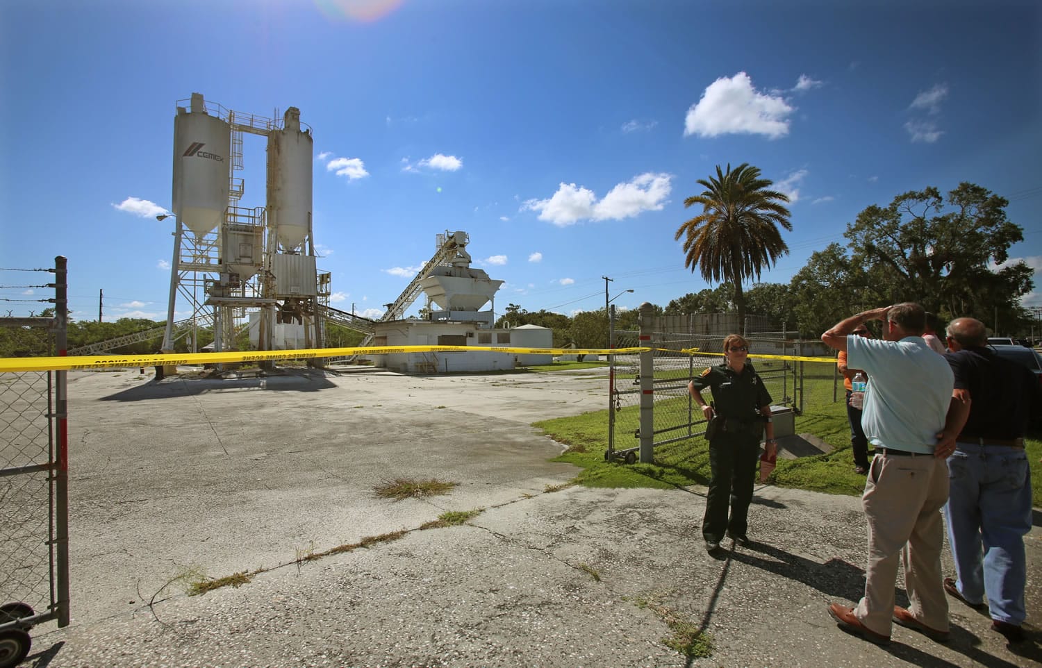 Polk County sheriff personnel investigate the death 12-year-old Rebecca Ann Sedwick on Tuesday at an old cement plant in Lakeland, Fla.