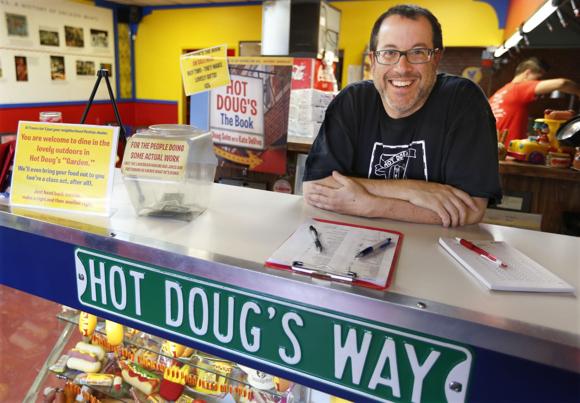 Doug Sohn, owner of Hot Doug's restaurant on the northwest side of Chicago, offers a rotating stockpile of about 100 sausage recipes that he's created.