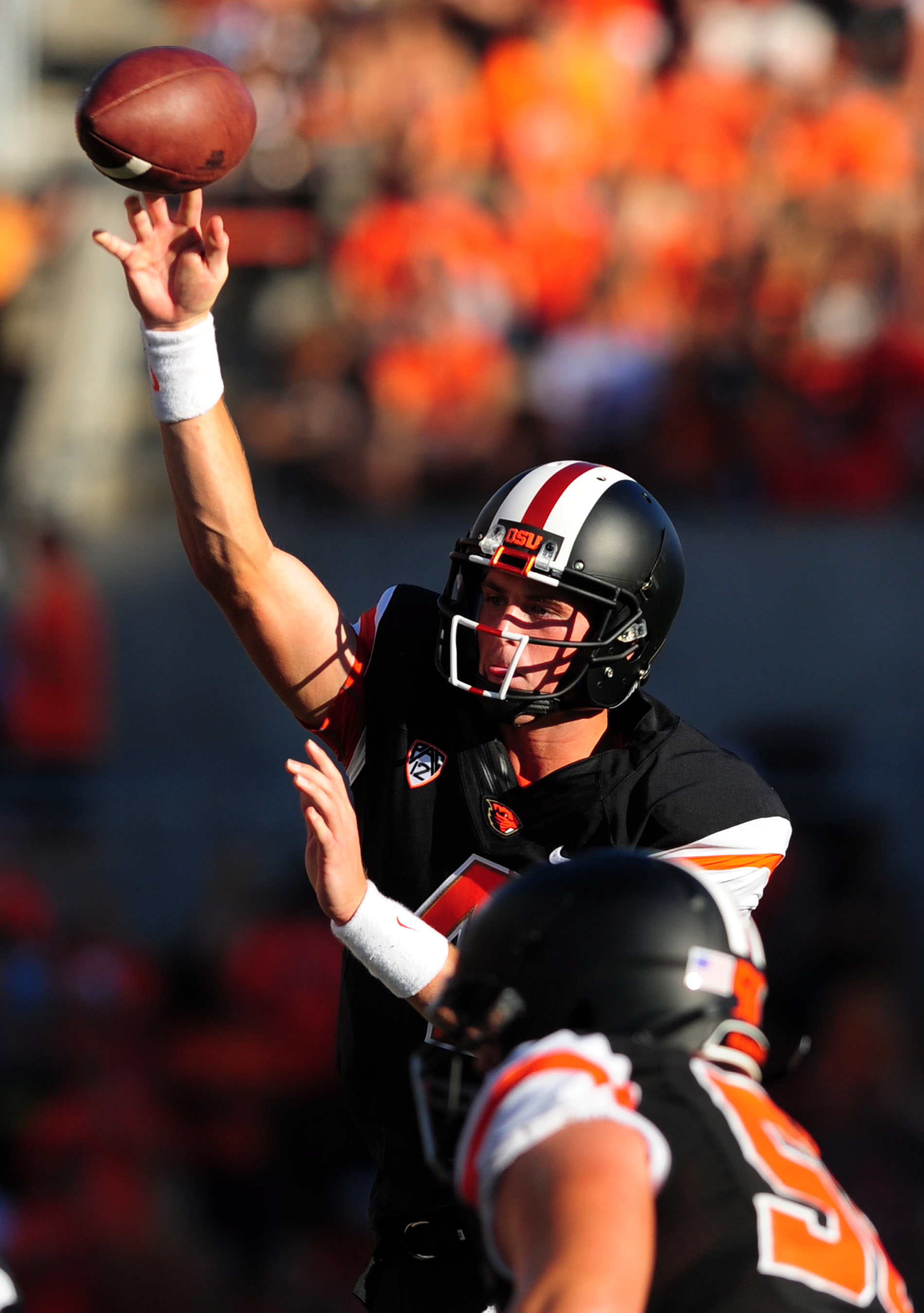 Oregon State quarterback Sean Mannion threw for 372 yards and four touchdowns against Hawaii on Saturday.
