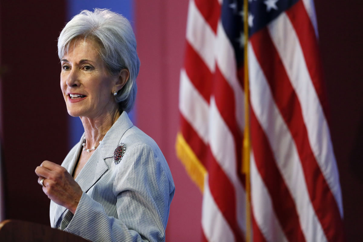 Health and Human Services Secretary Kathleen Sebelius speaks during an event discussing the federal health care overhaul in Philadelphia.