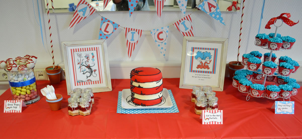 A twins baby shower in Ramstein, Germany, that was decorated and styled by Sunny by Design used Dr.