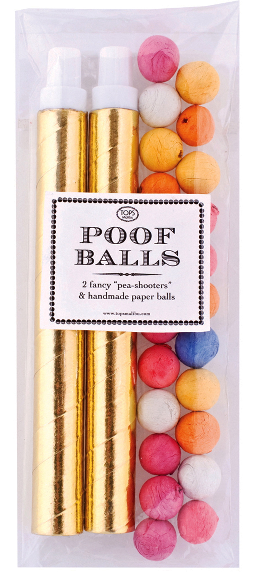 Poof Balls are a modern take on a traditional peashooter.