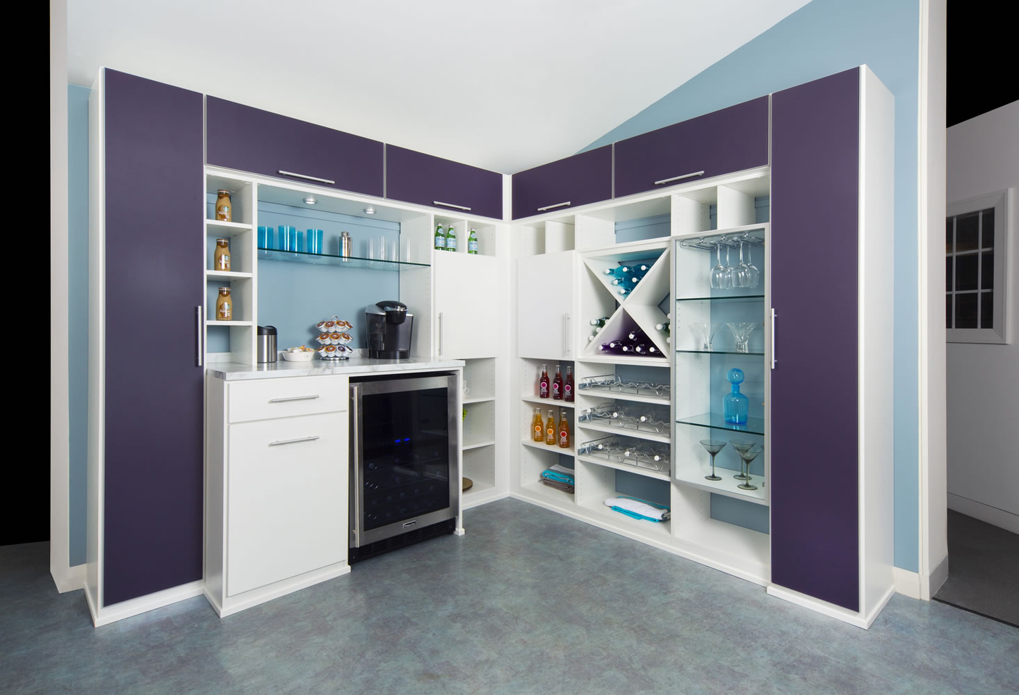 More new homeowners are carving out space in the kitchen for walk-in pantries such as California Closets&#039; Modern Pantry, which features a wine refrigerator, and high-end shelving and storage.
