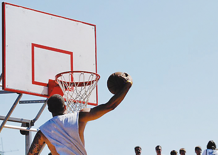 The fifth-annual Hoops on the River kicks off at 8:30 a.m.