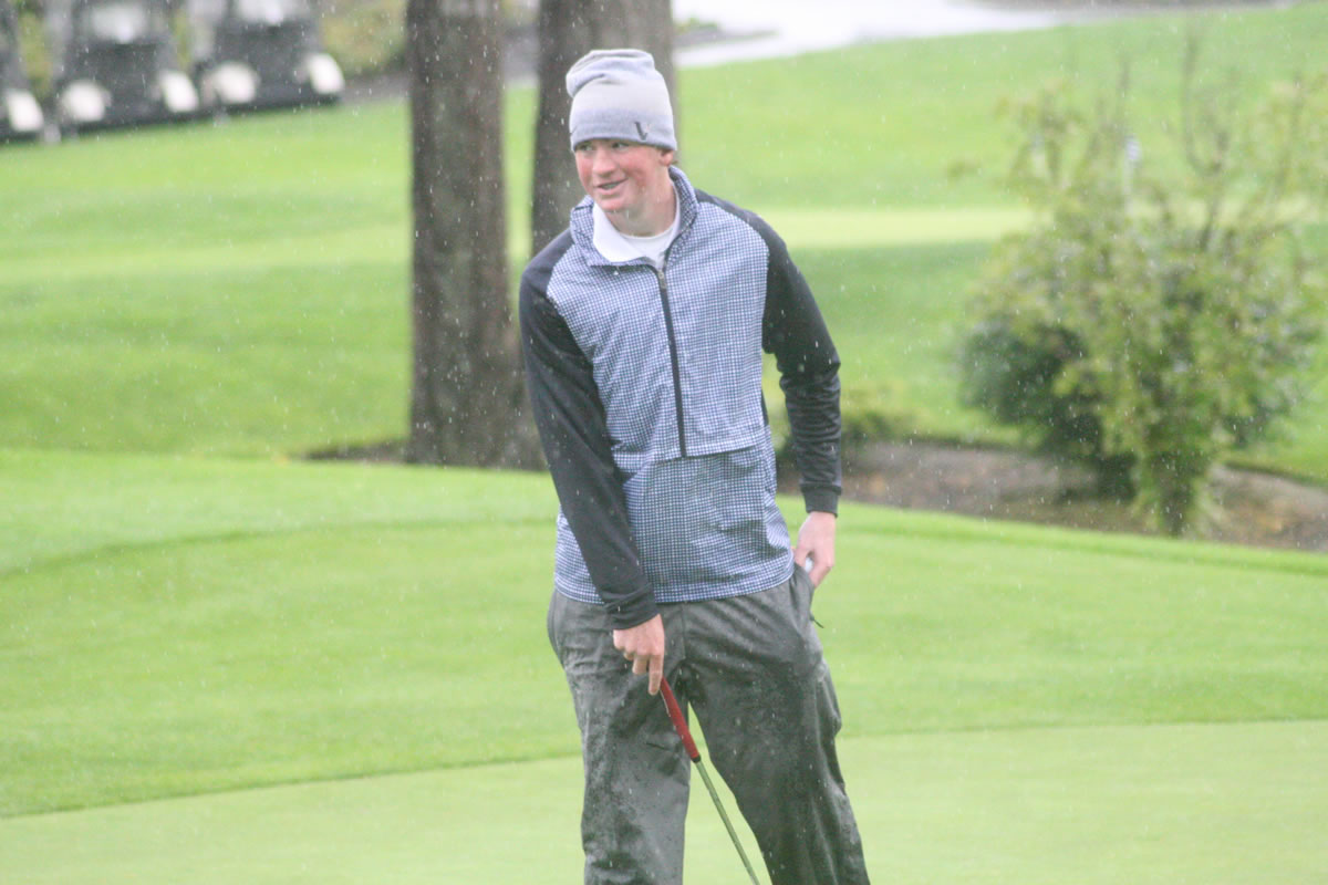 Brian Humphreys captured the 4A state boys golf championship medal Wednesday, at Camas Meadows.