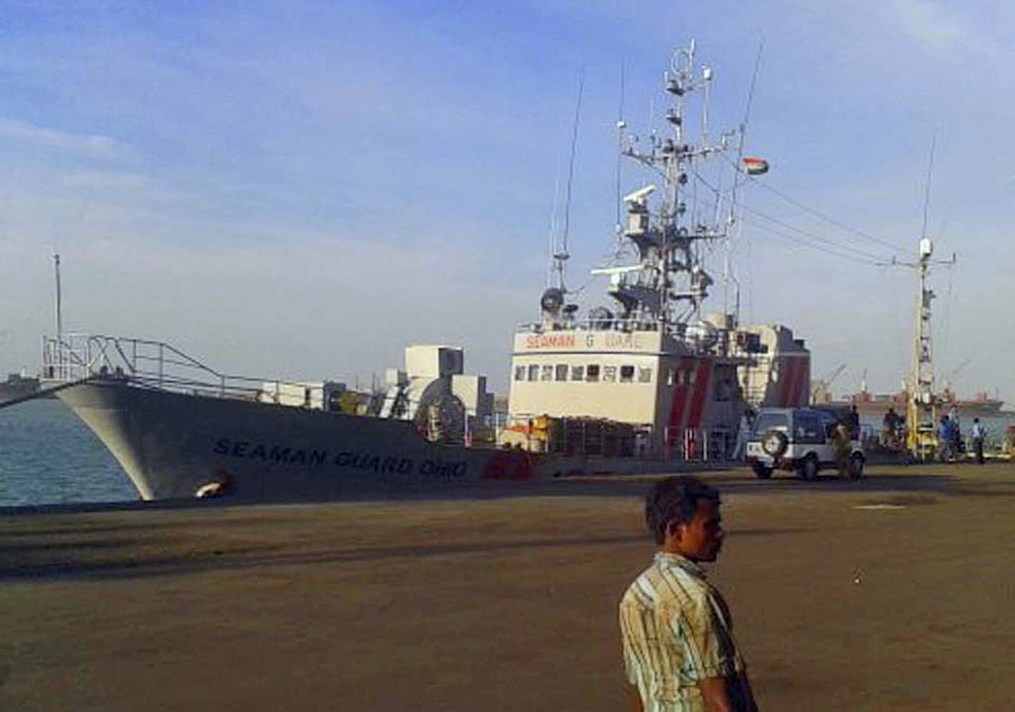 Associated Press
The U.S.-owned ship MV Seaman Guard Ohio is detained at the port of Tuticorin in the state of Tamil Nadu, India.