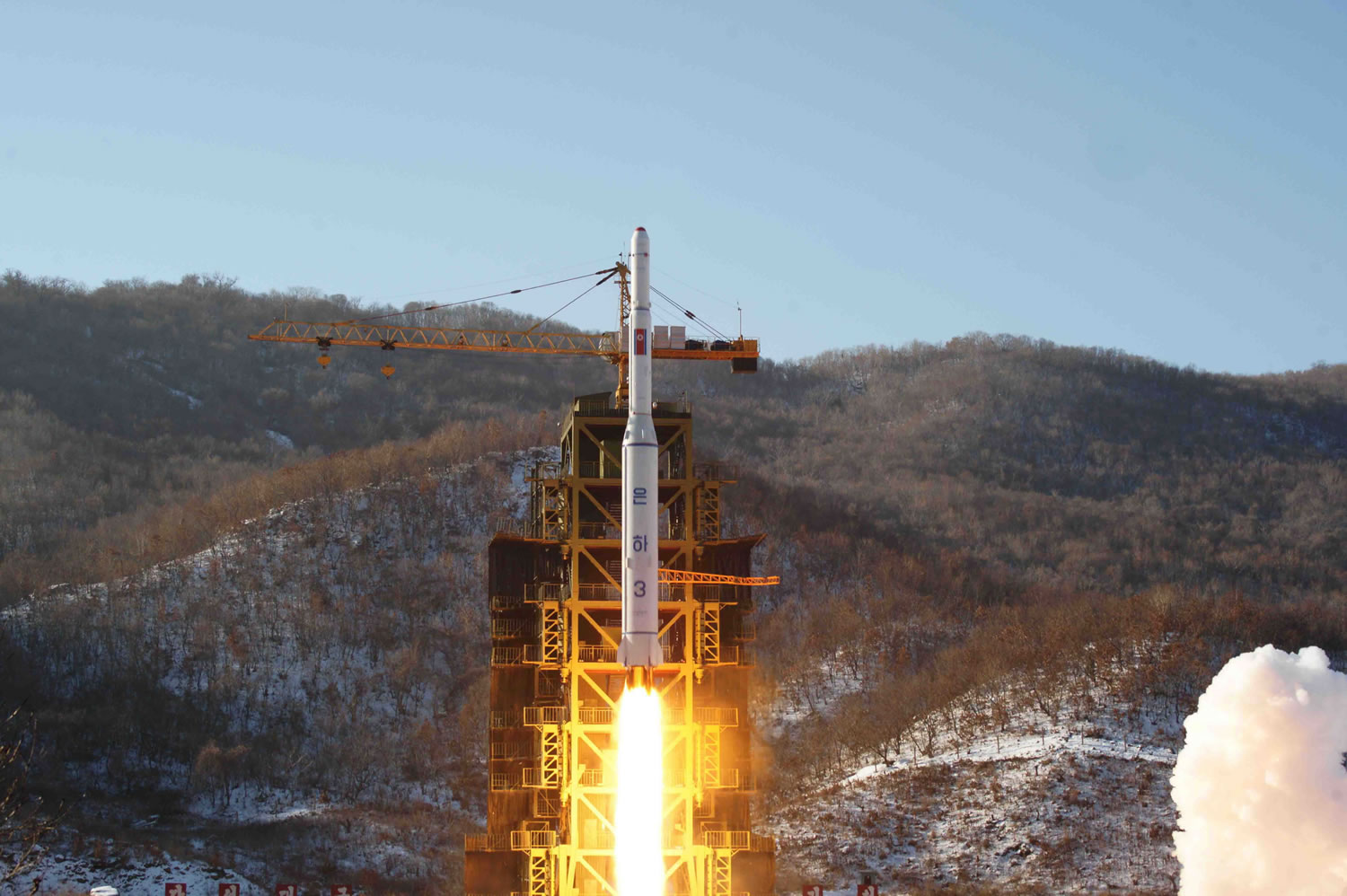 North Korea's Unha-3 rocket lifts off from the Sohae launch pad in Tongchang-ri, North Korea, on Dec. 12, 2012. Though it remains a highly unlikely scenario, Japanese officials have long feared that if North Korea ever decides to play its nuclear card it has not only the means but several potential motives for launching an attack on Tokyo or major U.S.