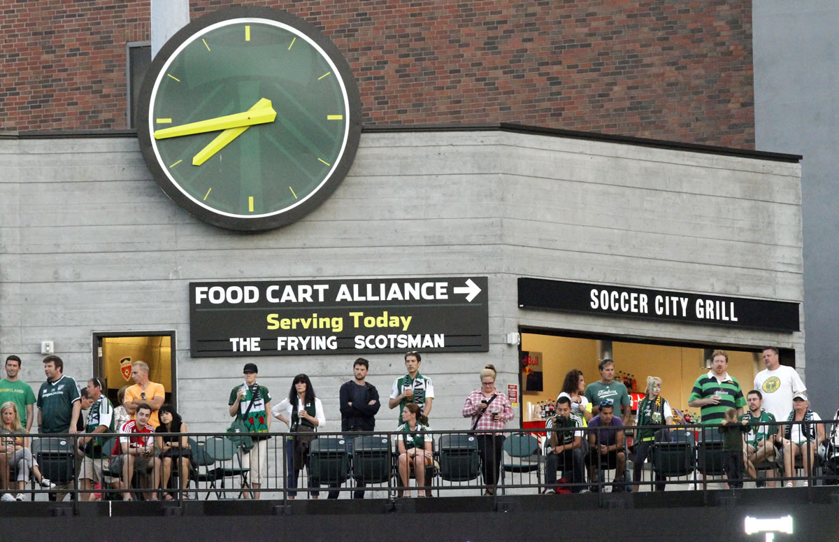 Don Ryan/The Associated Press
Portland has also become home to a vibrant food cart scene. So it follows that the Timbers are featuring food cart cuisine at several home matches this season.
