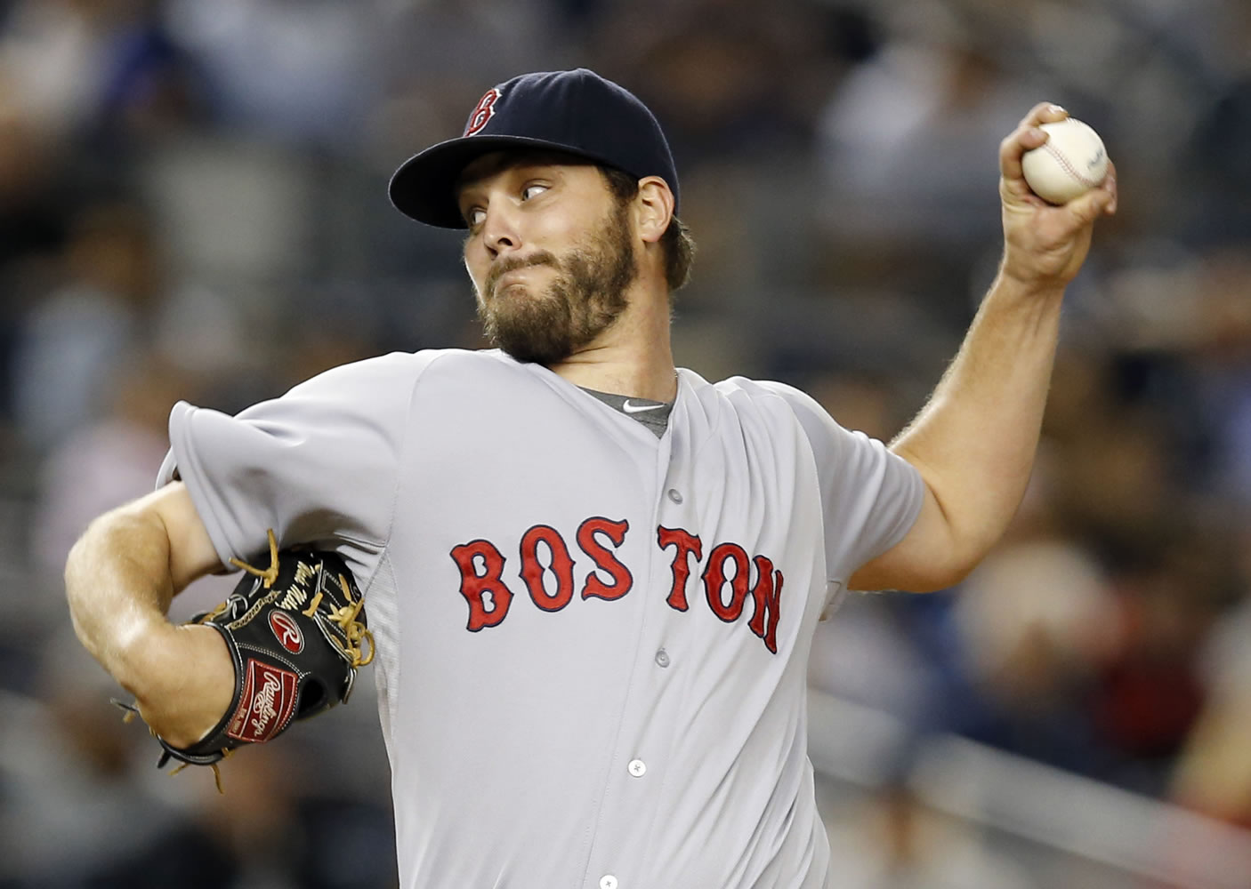The Seattle Mariners have obtained left-hander Wade Miley (pictured here) and reliever Jonathan Aro from the Boston Red Sox for reliever Carson Smith and pitcher Roenis Elias, Monday, Dec. 7, 2015.