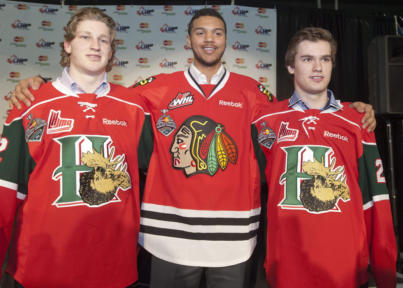 Halifax left winger Jonathan Drouin, left, Portland defenseman Seth Jones, center, and Halifax center Nathan MacKinnon are expected to be top picks in the upcoming NHL draft.