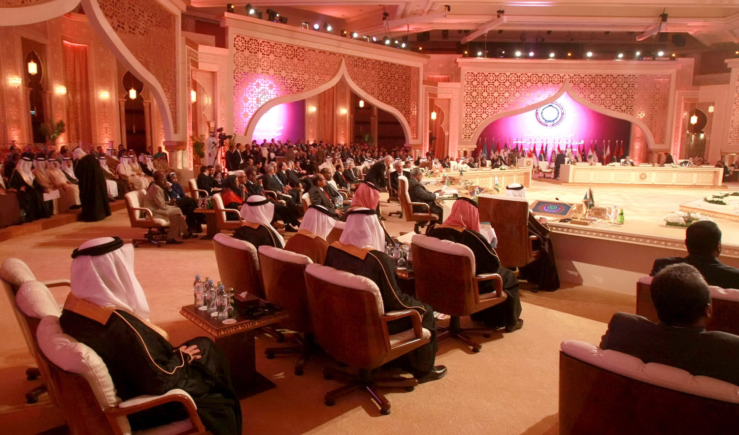 A general view of the Arab League summit in Doha, Qatar, on Tuesday.