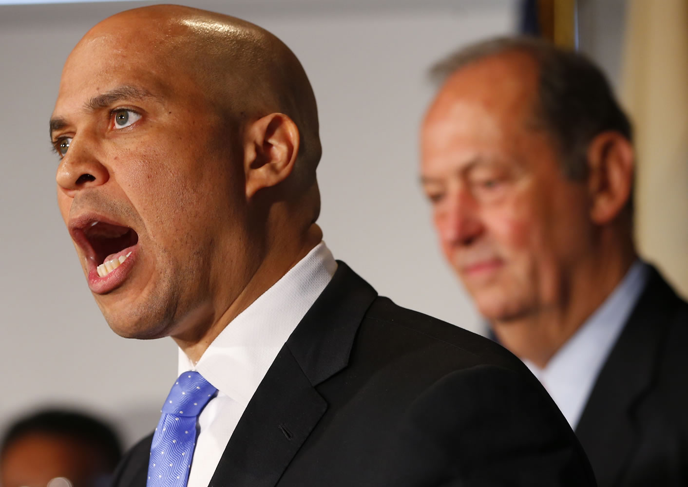 Newark Mayor Cory Booker announces his plans to run for the U.S.
