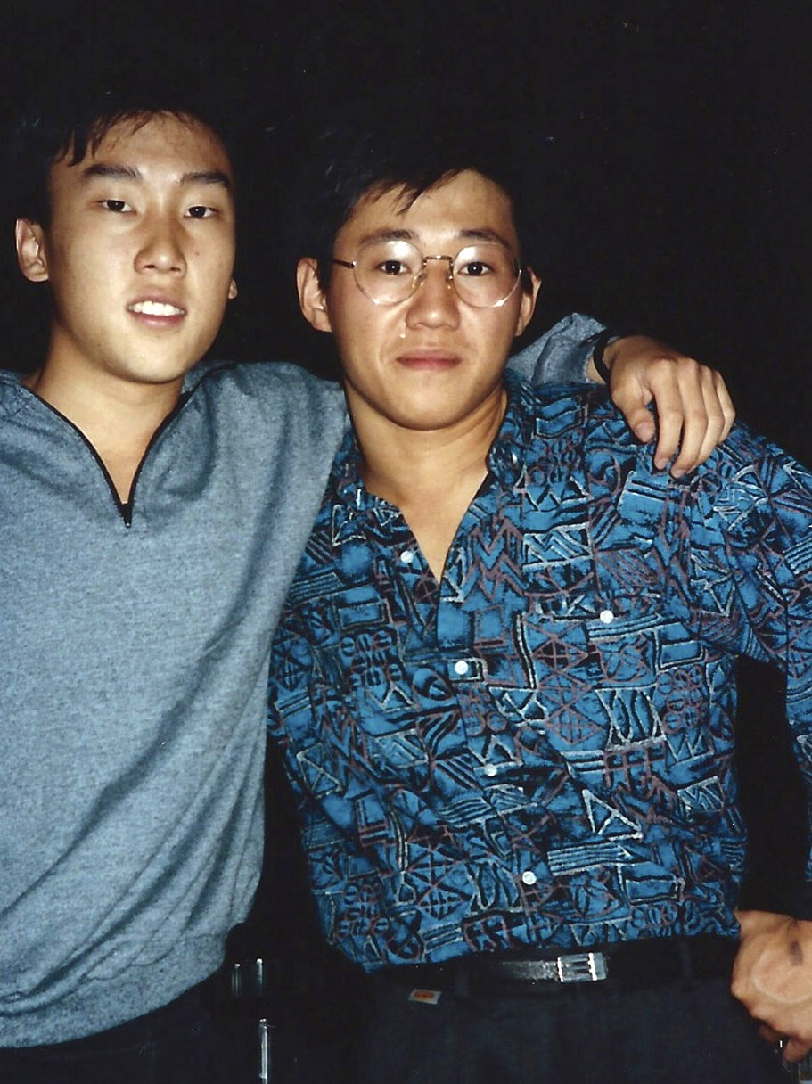 This 1988 file photo provided by Bobby Lee shows Kenneth Bae, right, and Bobby Lee together when they were freshmen students at the University of Oregon.