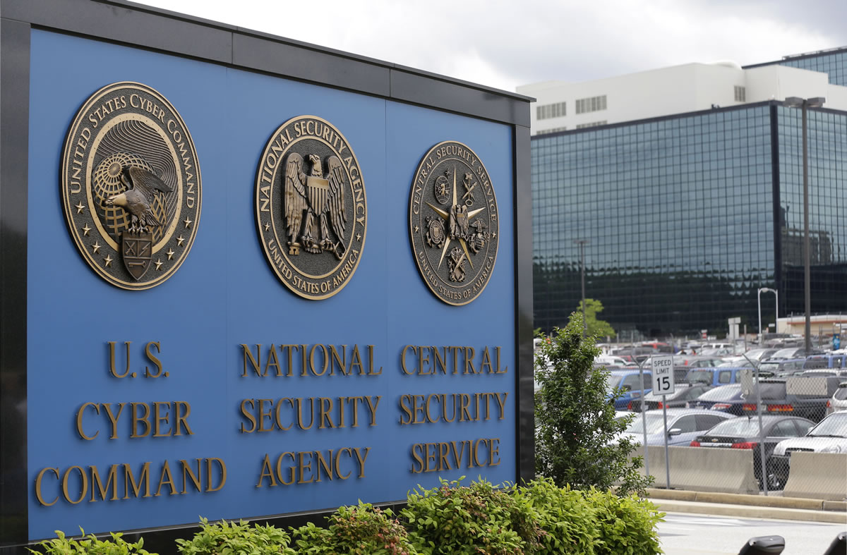 The sign outside the National Security Agency campus in Fort Meade, Md. The NSA has broken privacy rules or overstepped its legal authority thousands of times each year since Congress granted the intelligence agency broad new powers in 2008, The Washington Post reports.