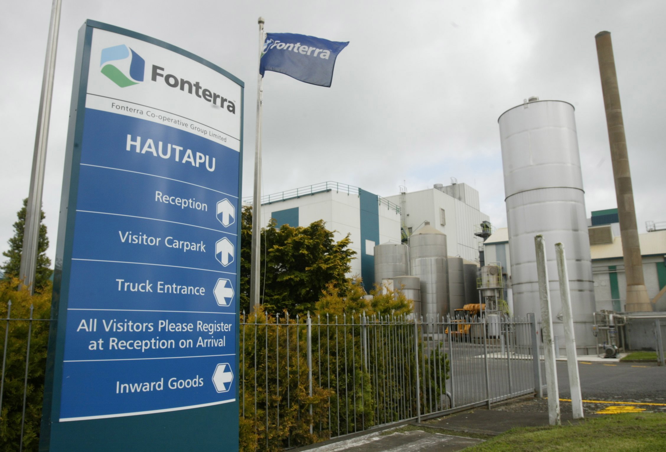 Fonterra's Hautapu dairy factory is seen Oct 14, 2004 in the Waikato, New Zealand.