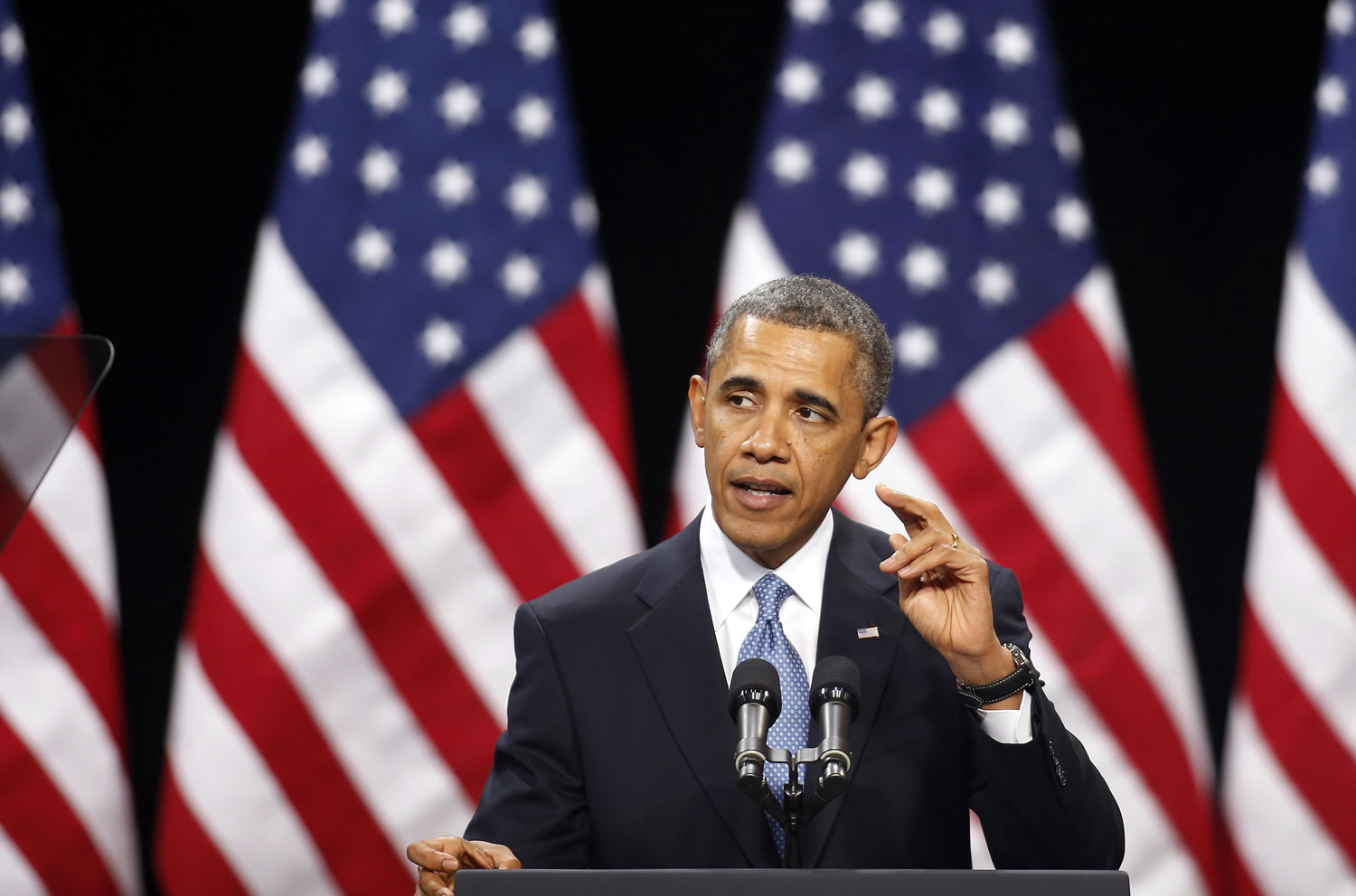 President Barack Obama speaks about immigration reform Jan. 29 at a Las Vegas high school.