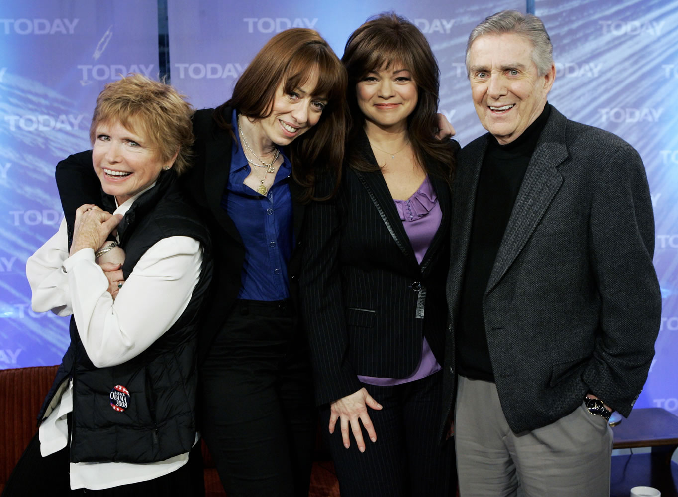 Bonnie Franklin, left, reunites with her &quot;One Day at a Time&quot; castmates on &quot;The Today Show&quot; in February 2008.