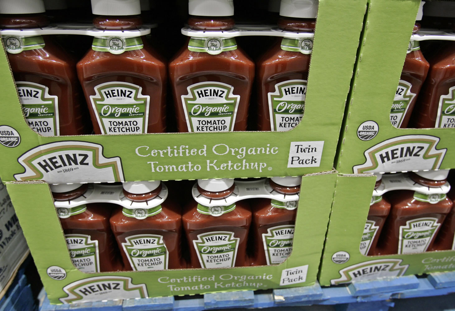 Heinz organic tomato ketchup is displayed for sale in February 2009 at Costco in Mountain View, Calif. The organic industry is gaining clout on Capitol Hill, prompted by rising consumer demand and its entry into traditional farm states. But that isn't going over well with everyone in Congress.