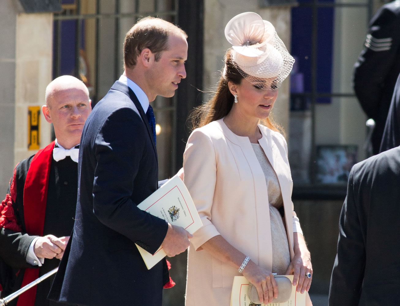 Prince William and Kate, the Duchess of Cambridge, attend a celebratory service June 4 for the 60th anniversary of the Queen's Coronation at Westminster Abbey in London.