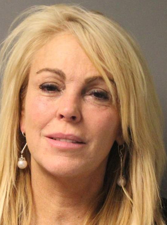 Dina Lohan after she was arrested late Thursday on aggravated drunken driving charges.
