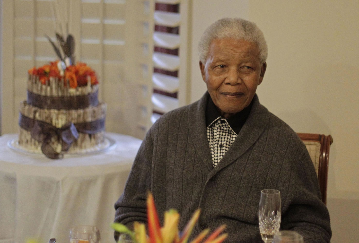 Former South African President Nelson Mandela celebrates his 94th birthday with family in Qunu, South Africa on July 18, 2012.
