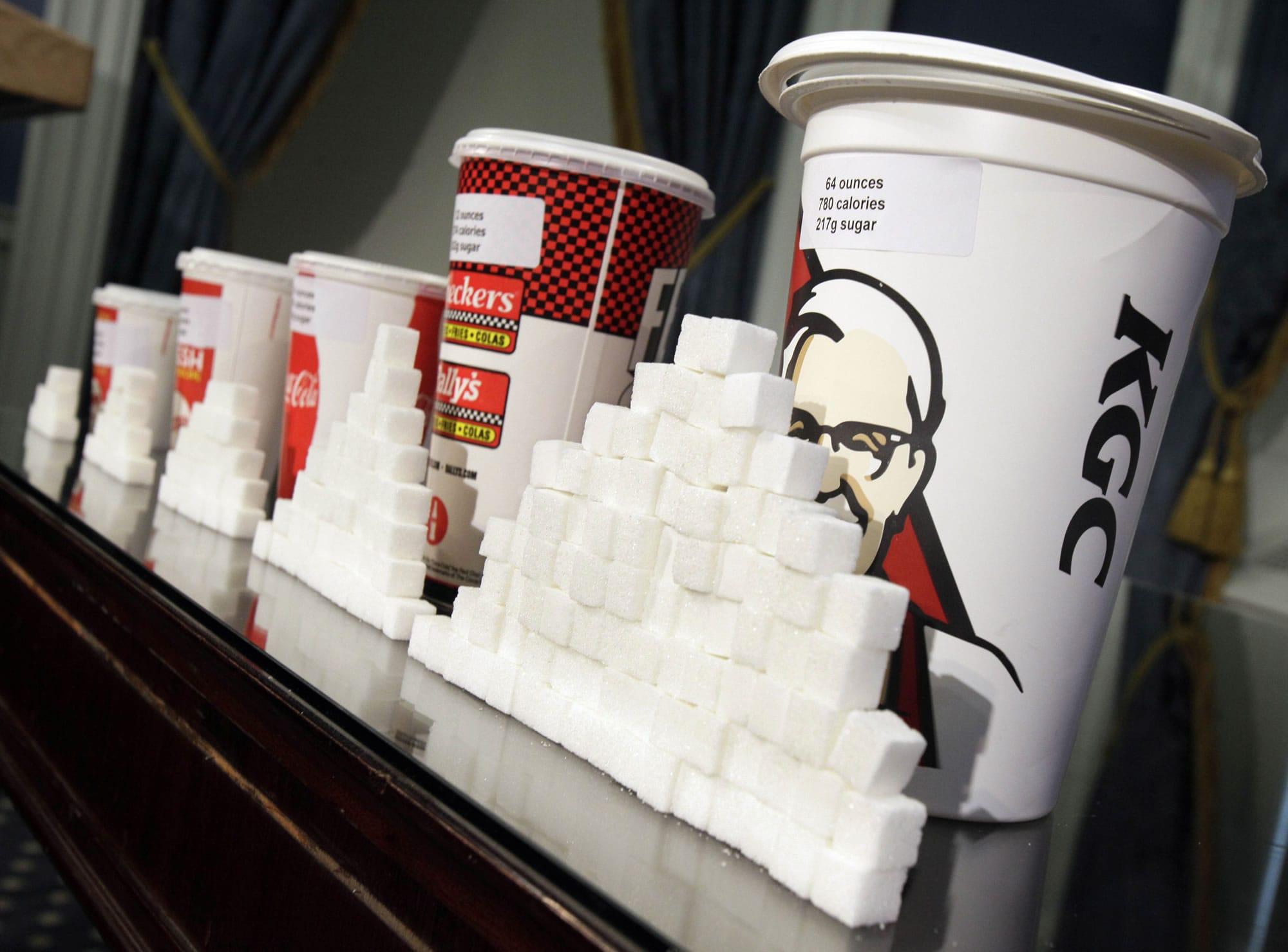 A judge struck down New York City's groundbreaking limit on the size of sugar-laden drinks Monday, March 11, 2013 shortly before it was set to take effect, agreeing with the beverage industry and other opponents that the rule is arbitrary in applying to only some sweet beverages and some places that sell them.