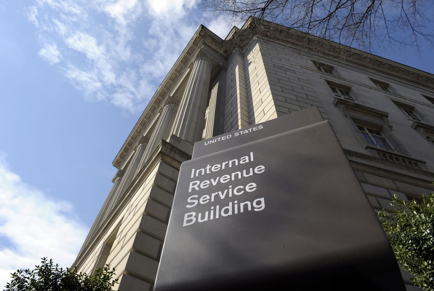 The exterior of the Internal Revenue Service building in Washington.