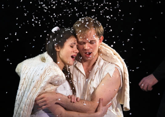 Evy Ortiz, left, and Jim Schubin star in &quot;The Fantasticks,&quot; which recently celebrated 20,000 performances.