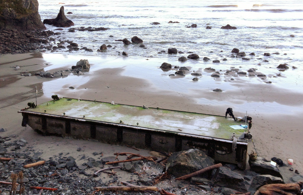 Docks are among items that have washed up on U.S.