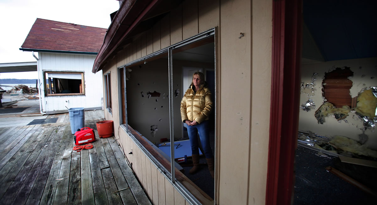 Jaime Erickson stands inside the Mission Beach cabin where her family has spent summers and weekends for 50 years.