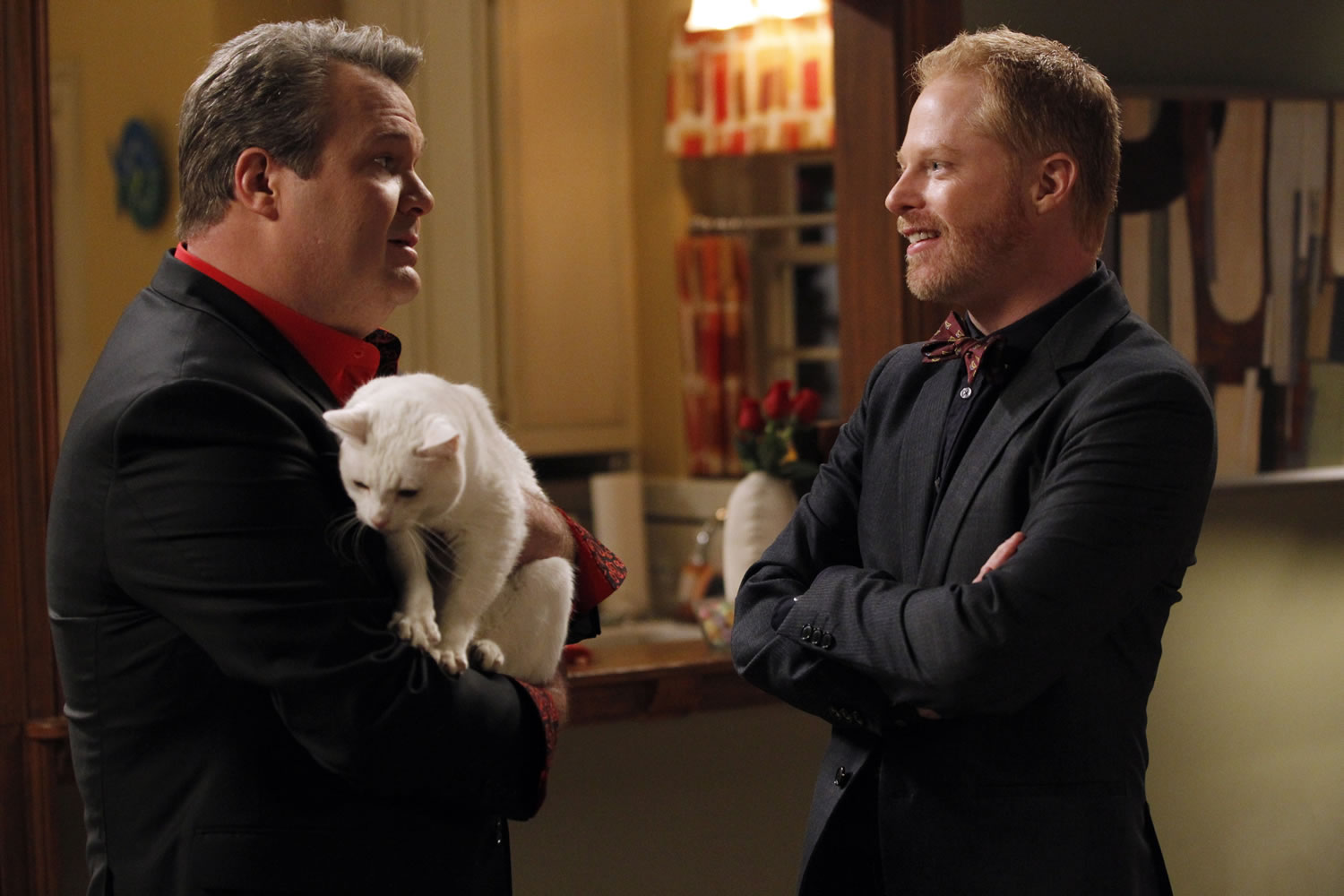 ABC
Eric Stonestreet, left, and Jesse Tyler Ferguson in a scene from &quot;Modern Family.&quot; Delayed viewings of the show help it rank as one of the most popular on the air.