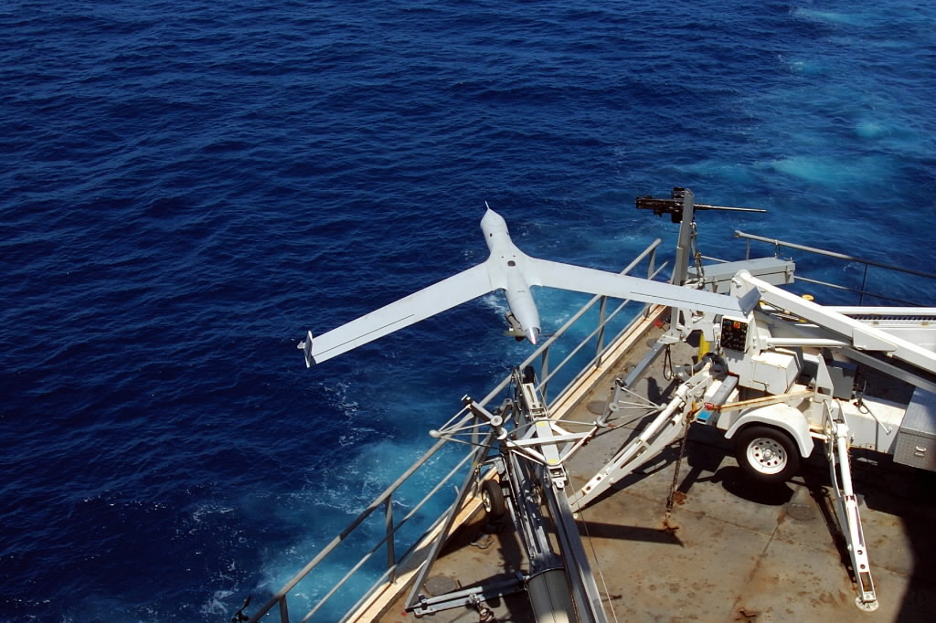 An Insitu ScanEagle unmanned aircraft is launched from a U.S. Navy warship in 2009. Bingen-based unmanned aircraft maker Insitu Inc.