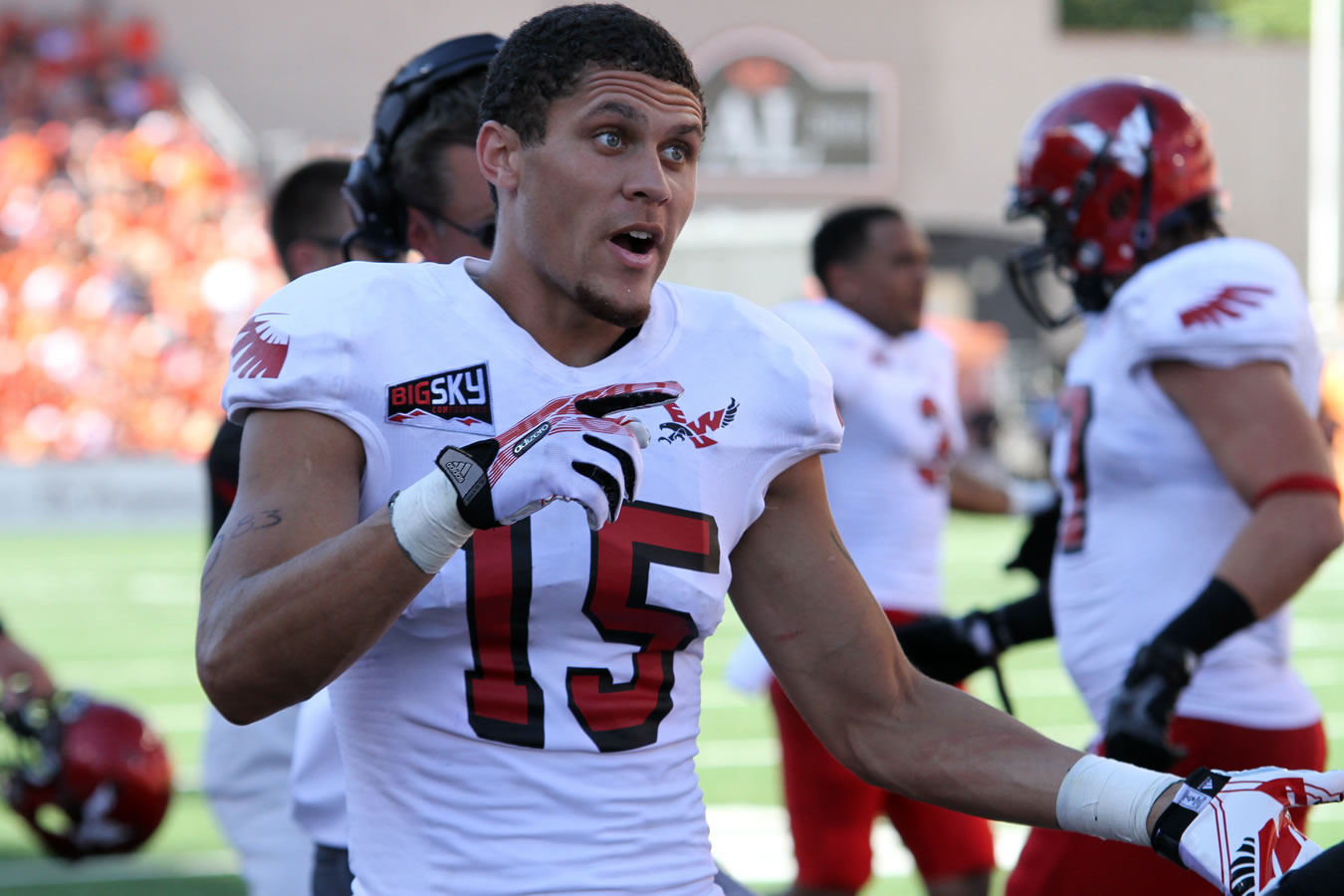 Heritage graduate Ashton Clark caught nine passes for 155 yards and one touchdown against Oregon State.