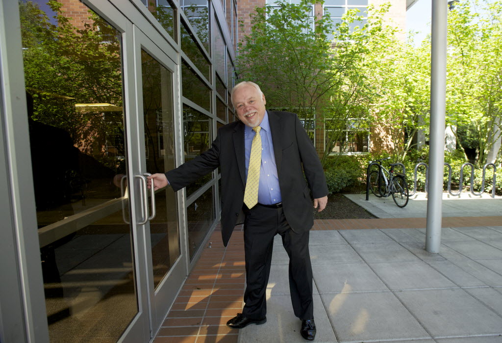 Don Benton arrives at the Clark County Public Service Center for his first day as the Director of Environmental Services on May 6 2015.