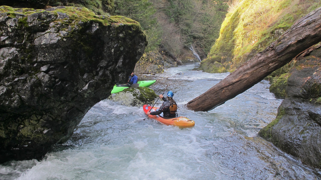 The Lake Branch of the Hood River can be kayaked when the flows are high enough.