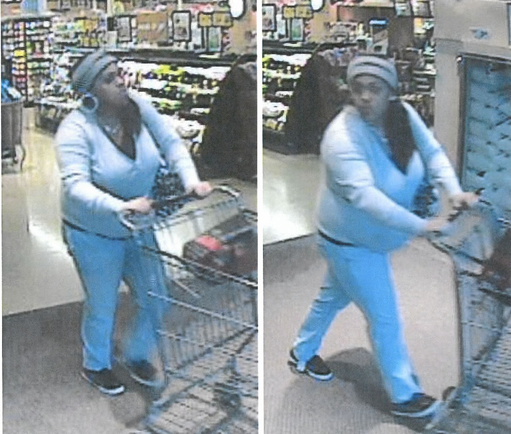 Woodland police are searching for this woman whom they say stole nine bottles of liquor from Woodland Safeway on Jan.