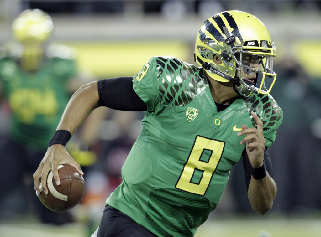 Oregon's Marcus Mariota was the first freshman named to the Pac-12's all-conference first team in 23 years last season.