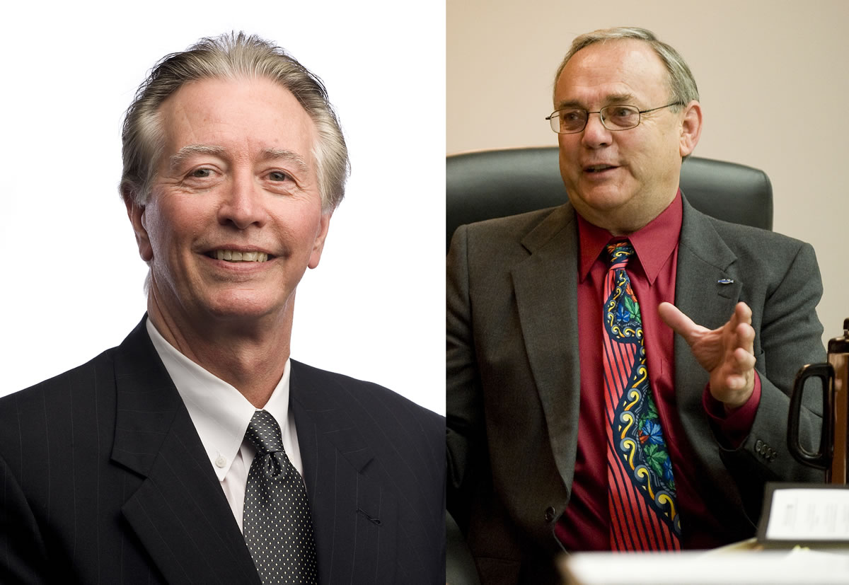 Democrat Joe Tanner, left, will face Commissioner Tom Mielke in the Nov.