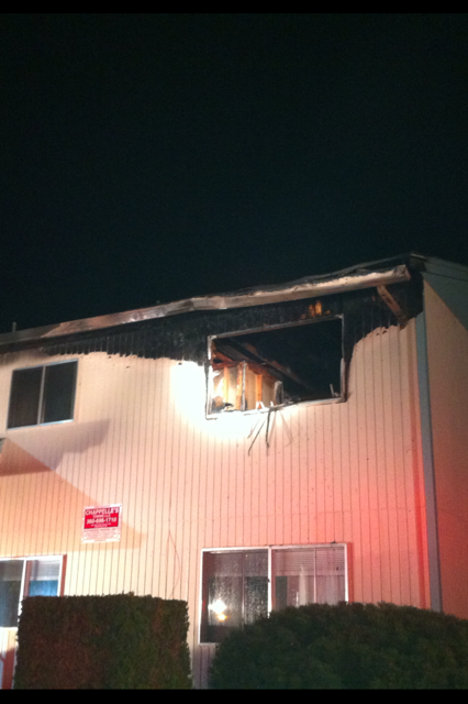 Fire destroyed an apartment in the Truman neighborhood early Thursday.