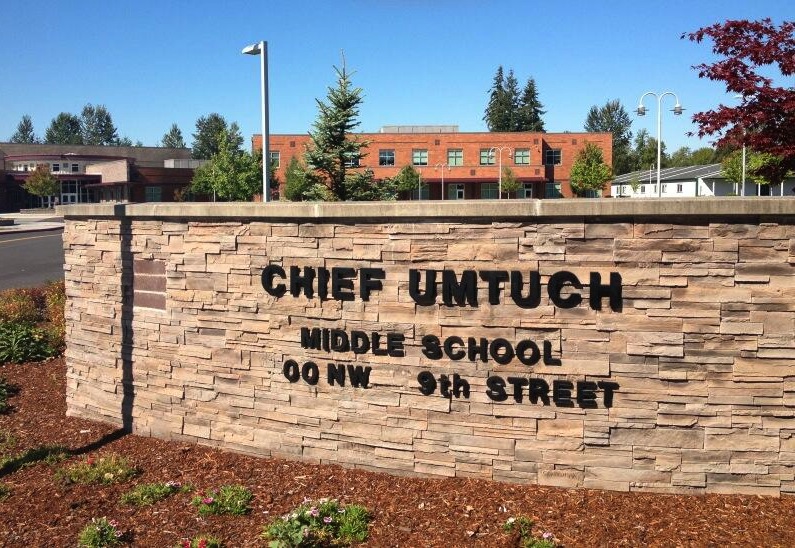 Chief Umtuch Middle School was one of six schools in Battle Ground closed Wednesday in response to threats.