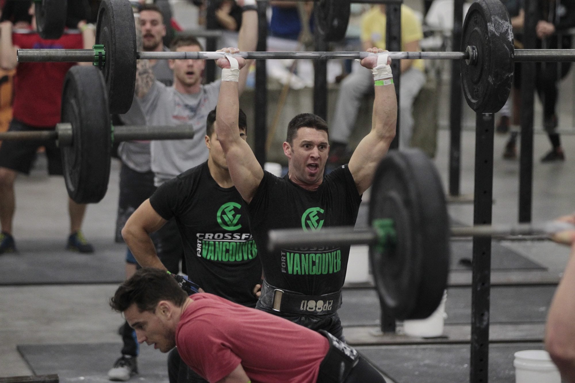 Adam Neiffer competes at the CrossFit Fort Vancouver Championship.