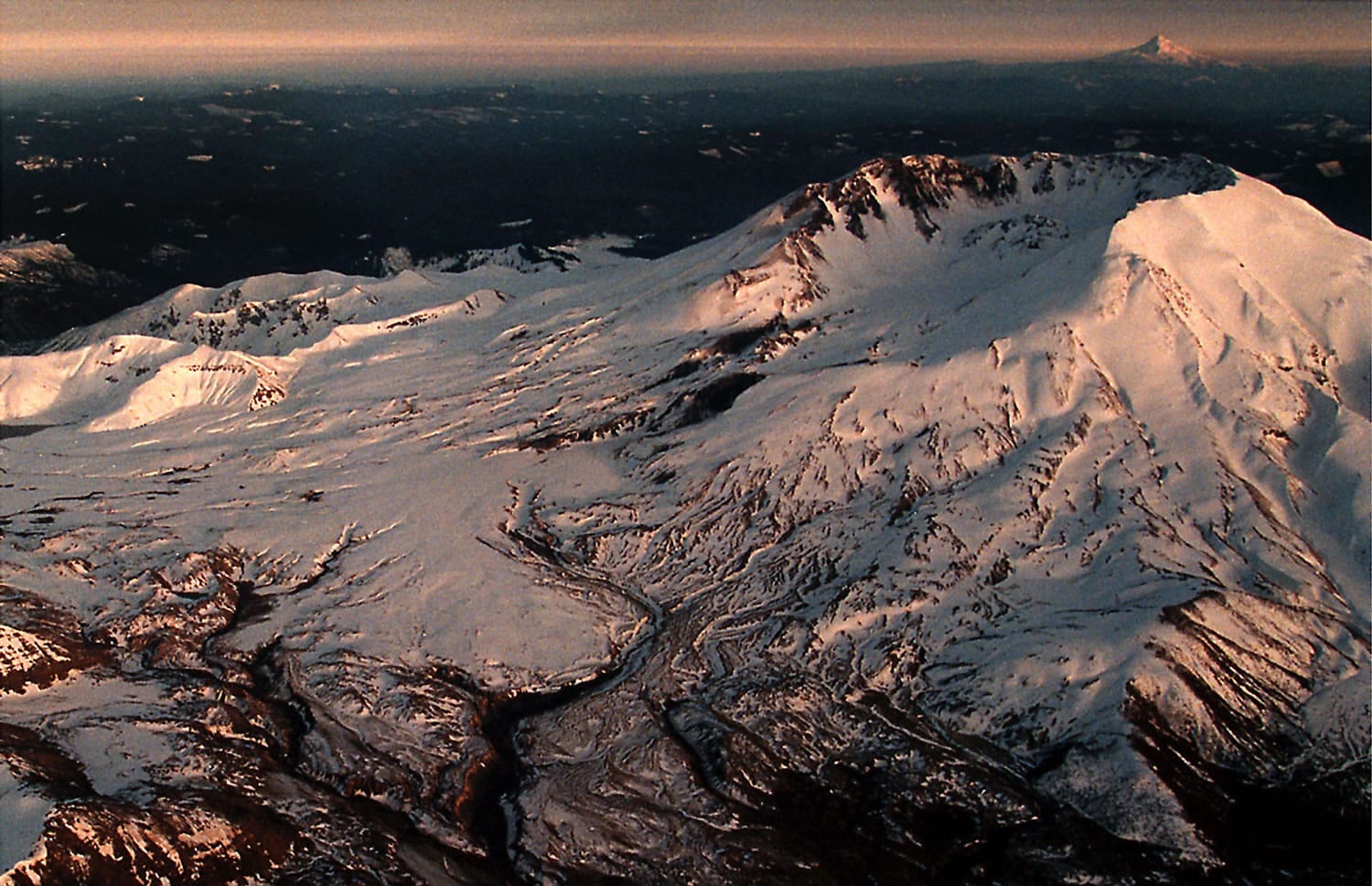 Mount St. Helens lost 2,000 feet from its summit in a 1980 eruption.