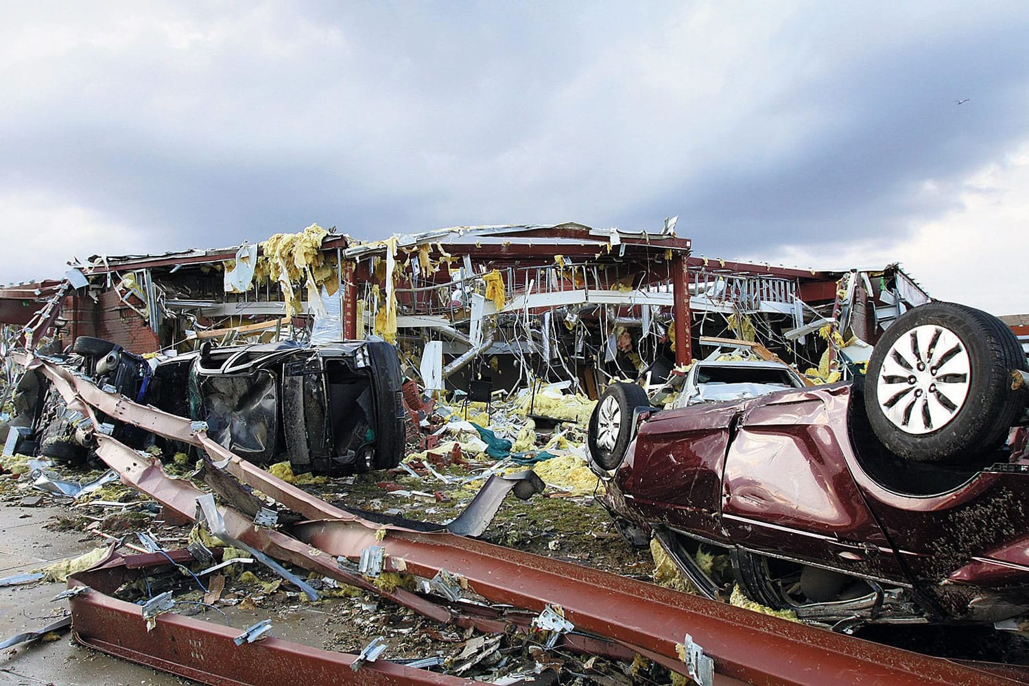 A tornado destroyed the high school Friday in Henryville, Ind.